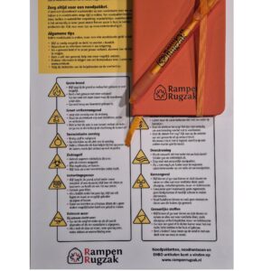 Instructiekaart met notebook en pen