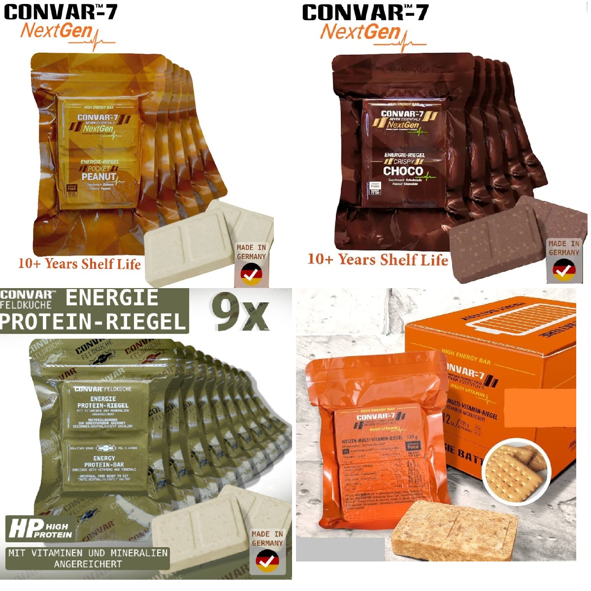 High Energy Noodrantsoen 10 jaar houdbaar Combi van 4 smaken (36 stuks)