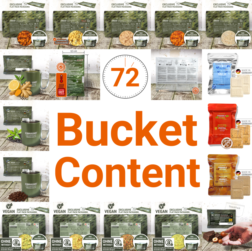 Inhoud 72H bucket noodrantsoen